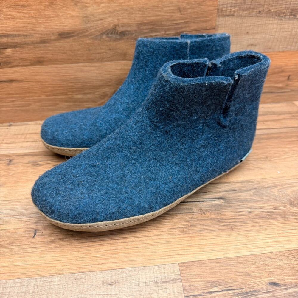 Glerups Wool Slipper  Women's size 9 40EU Boots with Leather